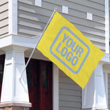 Custom Light Yellow Light Blue Flag