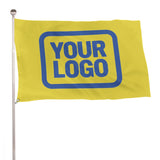 Custom Light Yellow Sky Blue Flag