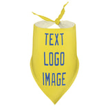 Custom Light Yellow Sky Blue Pet Scarf