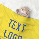 Custom Light Yellow Sky Blue Pet Blanket