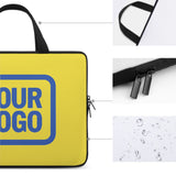 Custom Light Yellow Sky Blue Laptop Bag