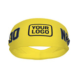 Custom Light Yellow Navy Sports headband
