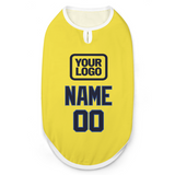 Custom Light Yellow Navy Pet Vest