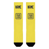 Custom Light Yellow Navy Knee-High Sock