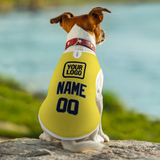 Custom Light Yellow Navy Pet Vest