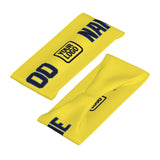 Custom Light Yellow Navy Sports headband