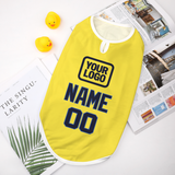 Custom Light Yellow Navy Pet Vest
