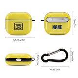 Custom Light Yellow Navy AirPods Case (3rd Generation)