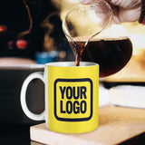 Custom Light Yellow Navy Mug