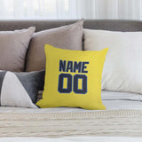 Custom Light Yellow Navy Pillowcase