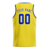 Custom Light Yellow & Sky Blue Colors Design Sports Basketball Jersey