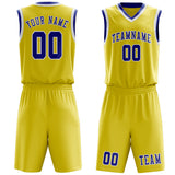 Custom Light Yellow Sky Blue Basketball Set
