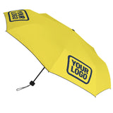 Custom Light Yellow Blue Automatic Umbrella