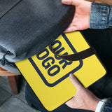 Custom Light Yellow Blue Laptop Bag