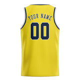Custom Light Yellow & Blue Colors Design Sports Basketball Jersey