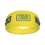 Custom Light Yellow Blue Green Sports headband