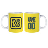 Custom Light Yellow Blue Green Mug