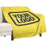 Custom Light Yellow Blue Blanket