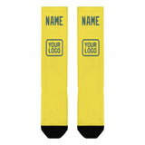 Custom Light Yellow Blue Green Knee-High Sock