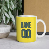 Custom Light Yellow Blue Green Mug