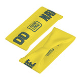 Custom Light Yellow Blue Green Sports headband