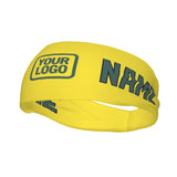 Custom Light Yellow Blue Green Sports headband