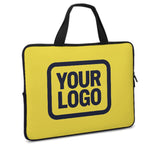 Custom Light Yellow Navy Laptop Bag