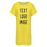 Custom Light Yellow Navy Nachthemd