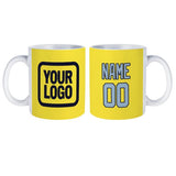Custom Light Yellow Light Blue Mug