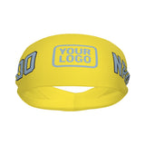 Custom Light Yellow Light Blue Sports headband