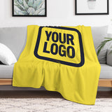 Custom Light Yellow Navy Blanket