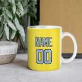Custom Light Yellow Light Blue Mug