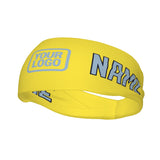 Custom Light Yellow Light Blue Sports headband