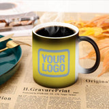 Custom Light Yellow Light Blue Magic Mug