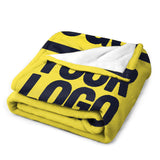 Custom Light Yellow Navy Blanket