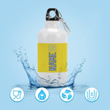 Custom Light Yellow Light Blue Sports Bottle