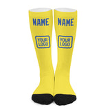 Custom Light Yellow Sky Blue Knee-High Sock