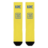 Custom Light Yellow Sky Blue Knee-High Sock