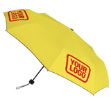 Custom Light Yellow Orange Red Automatic Umbrella