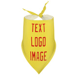Custom Light Yellow Orange Red Pet Scarf