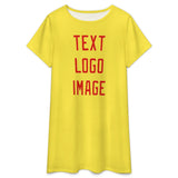 Custom Light Yellow Orange Red Nachthemd