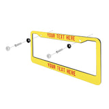 Custom Light Yellow Orange Red License Plate Frame