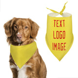 Custom Light Yellow Orange Red Pet Scarf