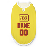 Custom Light Yellow Coral Red Pet Vest