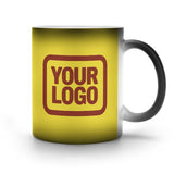 Custom Light Yellow Coral Red Magic Mug