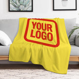 Custom Light Yellow Orange Red Blanket