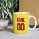 Custom Light Yellow Coral Red Mug