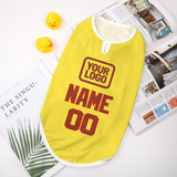 Custom Light Yellow Coral Red Pet Vest