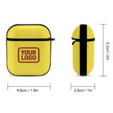 Custom Light Yellow Coral Red AirPods Case