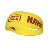 Custom Light Yellow Coral Red Sports headband